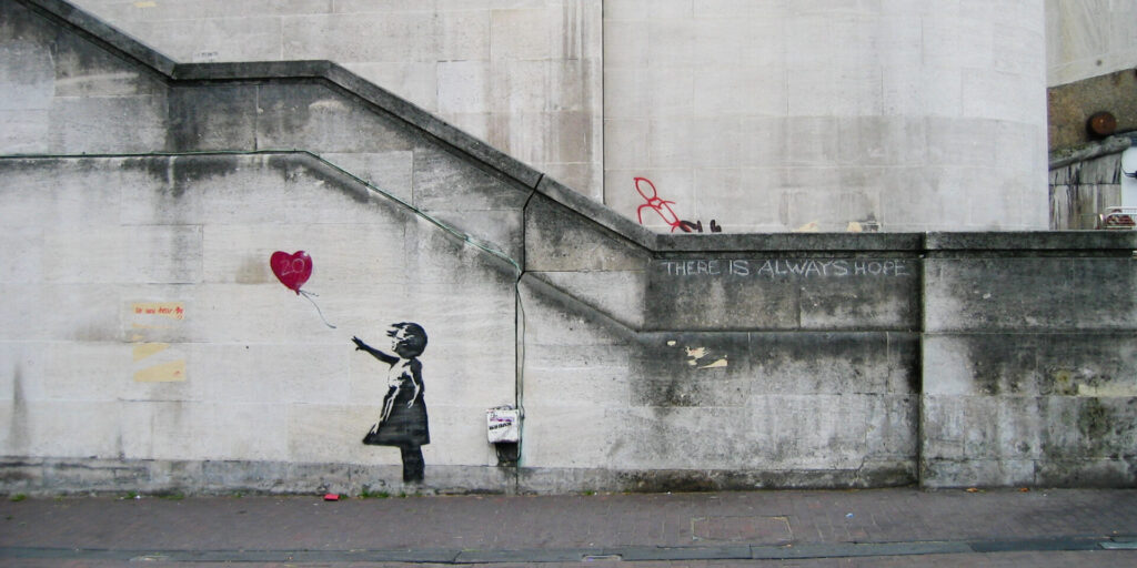 Banksy - nejslavnější dílo Girl with the balloon