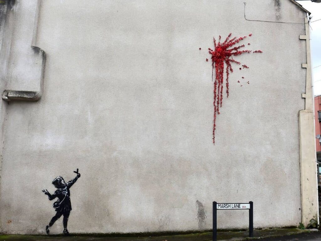 Banksy - dílo na zdi