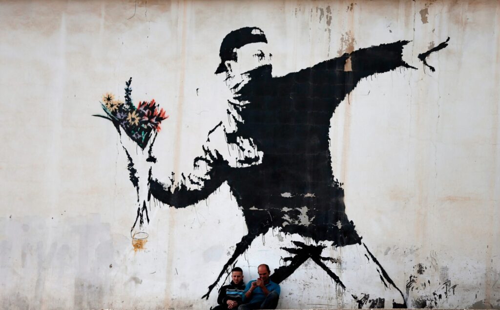 Banksy - dílo na zdi